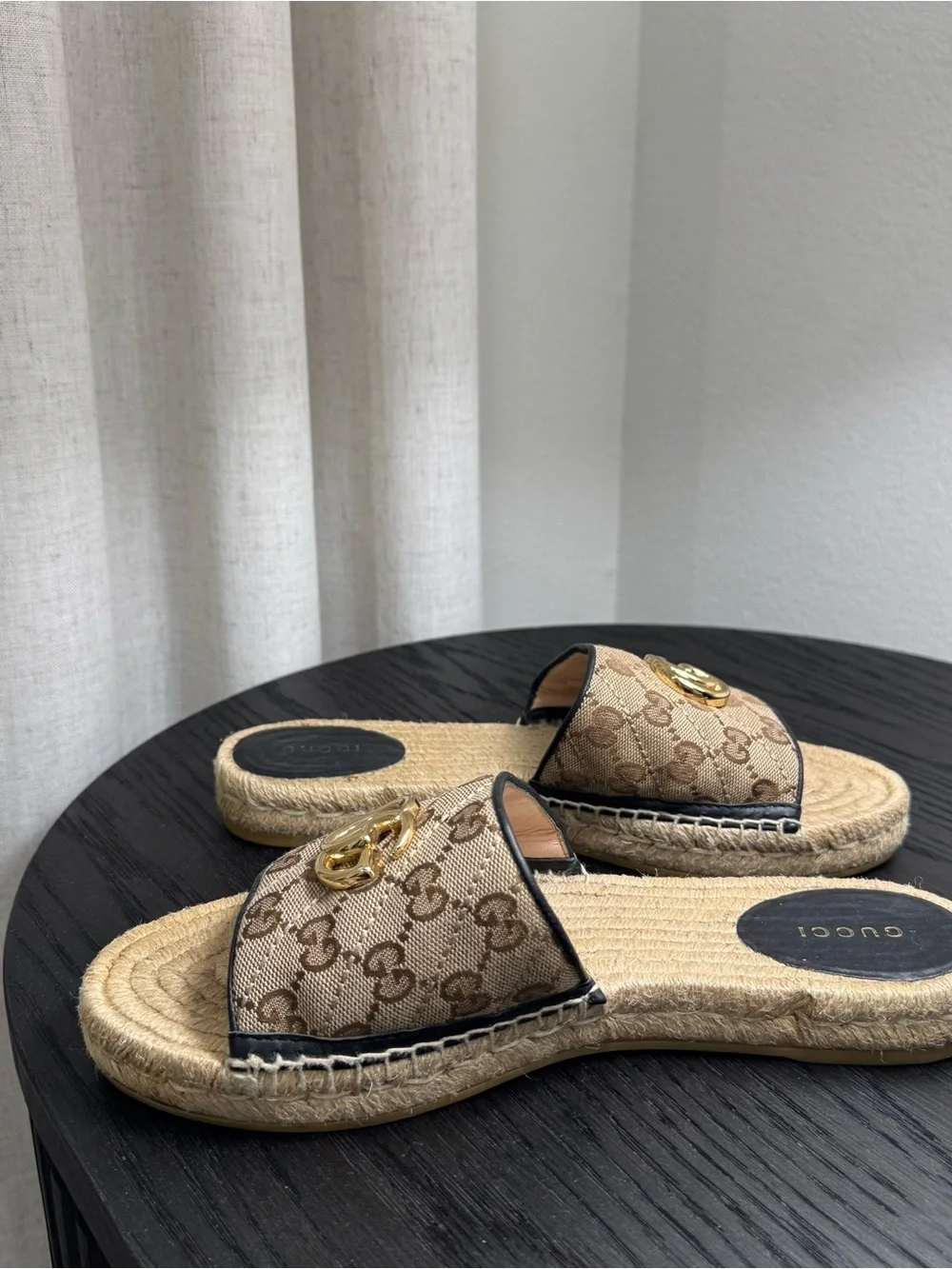 Gucci Matelasse Pilar GG Canvas Espadrille Sandals 39